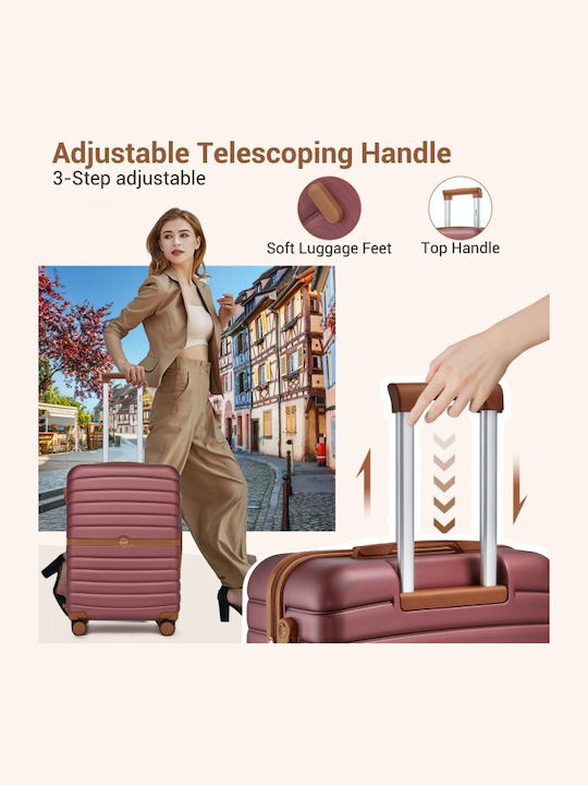 Miss Lulu Koffer Kabine Burgundy und Braun