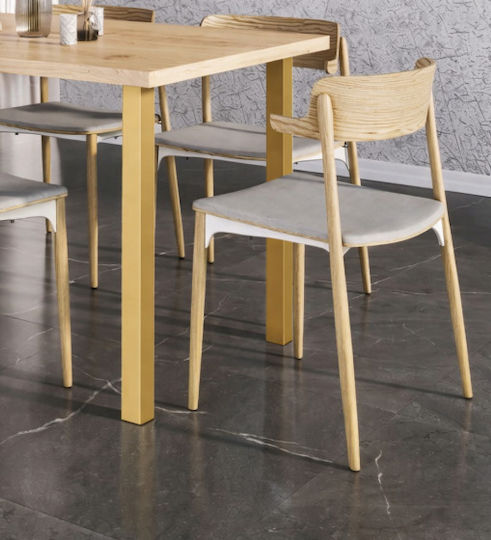 Finetto Metal Furniture Leg Suitable for Table / Coffee Table / Desk 5x5cm White