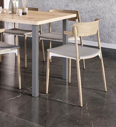 Finetto Metal Furniture Leg Suitable for Table / Coffee Table / Desk 5x5cm White