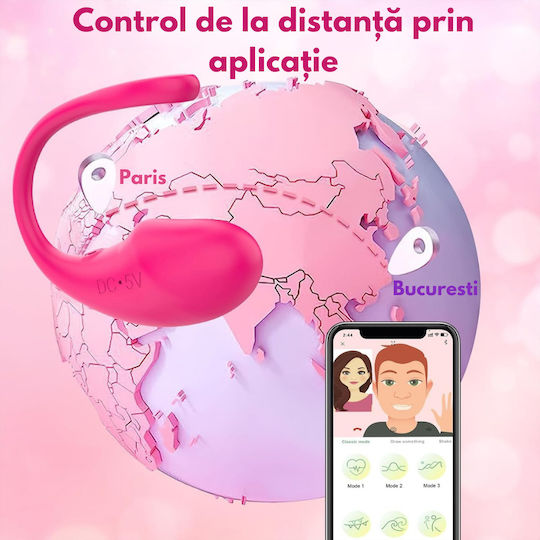 Вибратор G-Spot с Дистанционно Управление 20см Розов