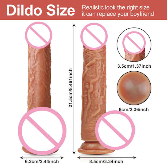 Lovesecret Realistic Vibrator cu Telecomandă 21.5cm Flesh