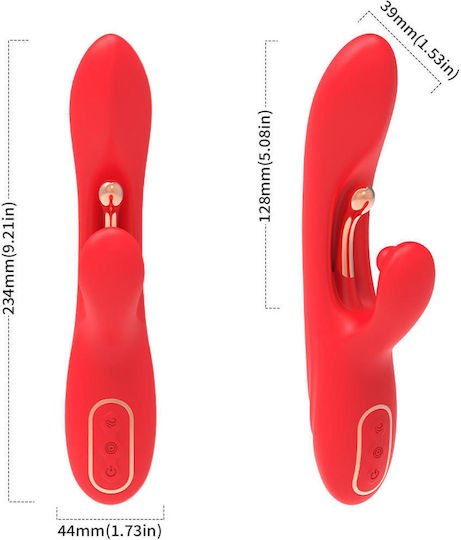 B-Series Joy Δονητής Rabbit 22.4cm Κόκκινος