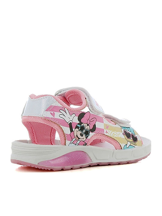 Kids' Sandals with Velcro & Lights Pink