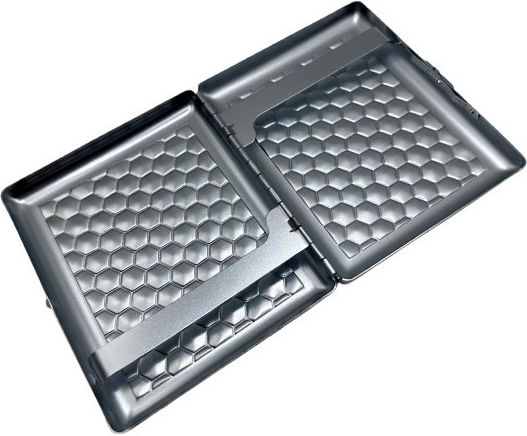 Ταμπακιερα 20 Τσιγαρων Αναγλυφη Ασημι 10x8.5cm