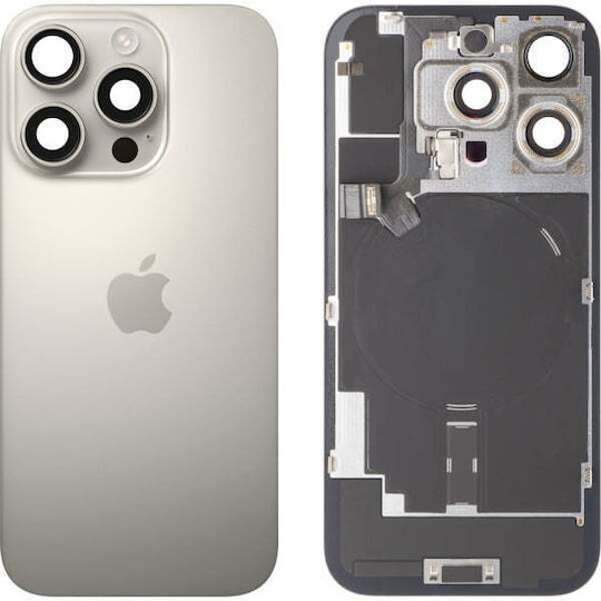 Battery Cover Apple Iphone 16 Pro Beige Natural Titanium Replacement