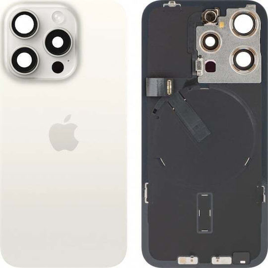 Battery Cover Apple iPhone 15 Pro White White Titanium Replacement