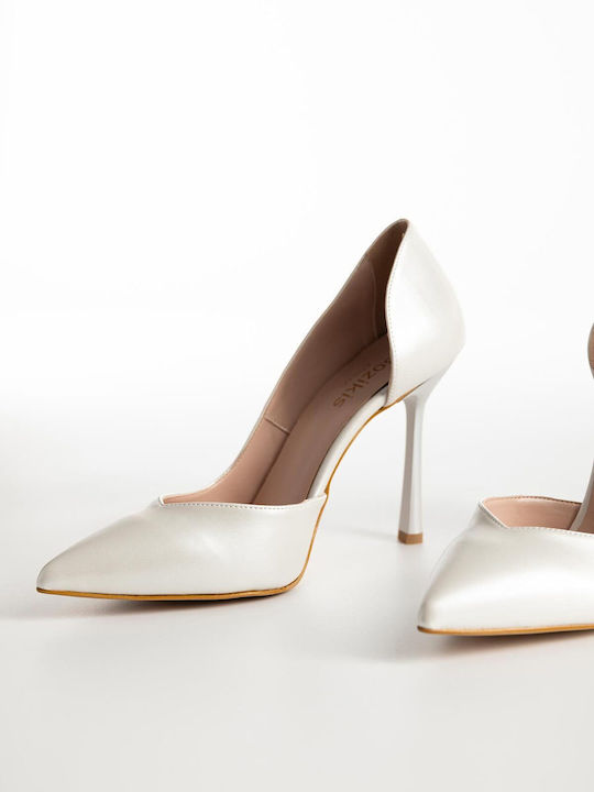 Pantofi cu toc cu Toc Stiletto Albe