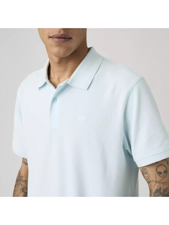 Polo Short Sleeve Blouse Light Blue