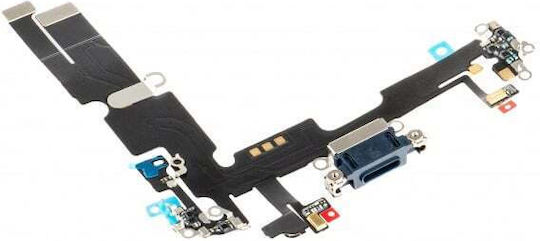 Υποδοχή Φόρτισης Apple Iphone 14 Plus Λουράκι Μικροφώνου Μαύρο