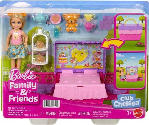 Barbie Tea Party Set Doll Chelsea For 3+ Years (Various Designs) 1pc