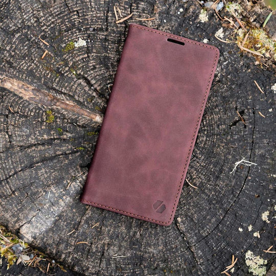 Spacecase Портмоне Кожен / Силиконов Бордо Redmi Note 15 Pro