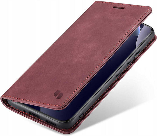 Spacecase Портмоне Кожен / Силиконов Бордо Redmi Note 15 Pro