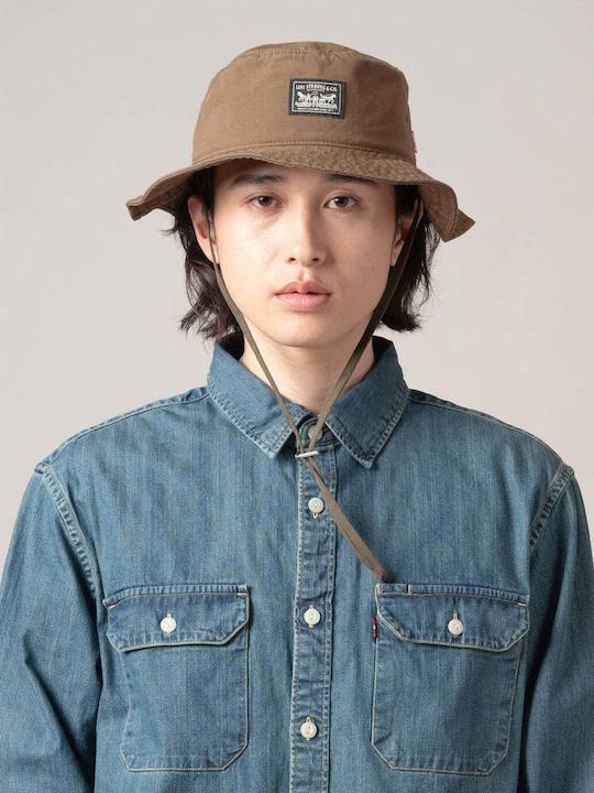 Levi's Текстилна Мъжка Шапка Стил Кофа Бежова