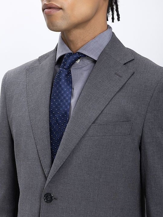 Men's Summer Suit Slim Fit Dark Grey