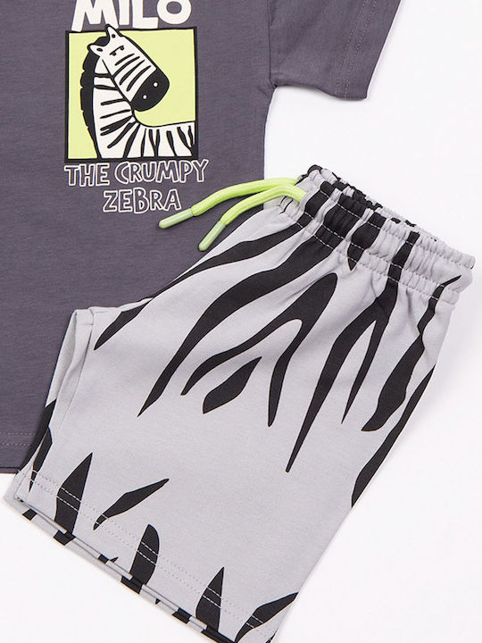 Trax Kinder-Set mit Shorts Sommer 2Stück Gray Trax Kinder-Set mit Shorts Sommer 2Stück Gray