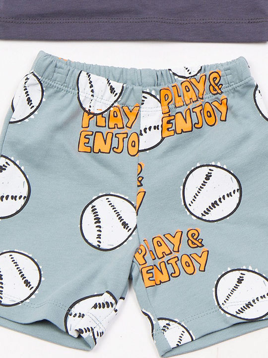 Kinder-Set mit Shorts Sommer 2Stück Anthracite