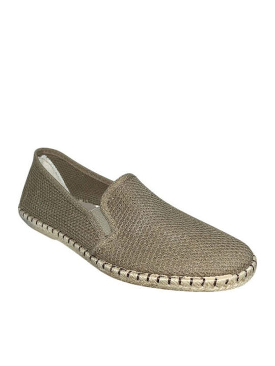 Stoff Herren Espadrilles in Braun Farbe