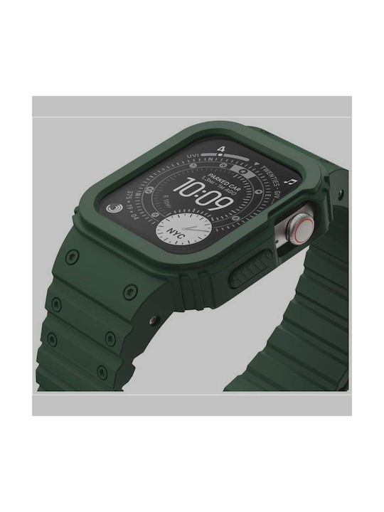 Tragbare Hülle Apple Watch Ultra 3 Ultra 2 Ultra 1 49mm Buddi Forge Unibody Magnetische Silikon Grün