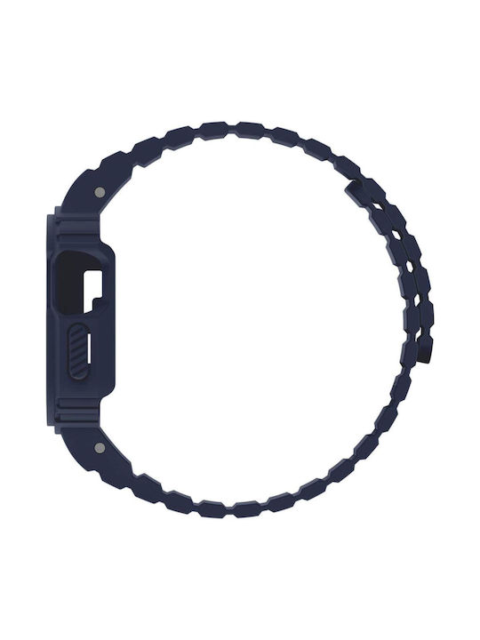 Case Apple Watch Ultra 3 Ultra 2 Ultra 1 49mm Buddi Forge Unibody Magnetic Silicone Blue 8719246551536