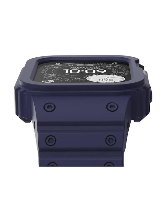 Case Apple Watch Ultra 3 Ultra 2 Ultra 1 49mm Buddi Forge Unibody Magnetic Silicone Blue 8719246551536