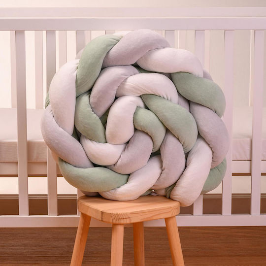 abo Crib Bumpers Braided Inside Turquoise 16x200cm