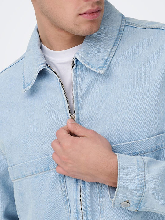 Τζιν Μπουφάν Light Blue Denim