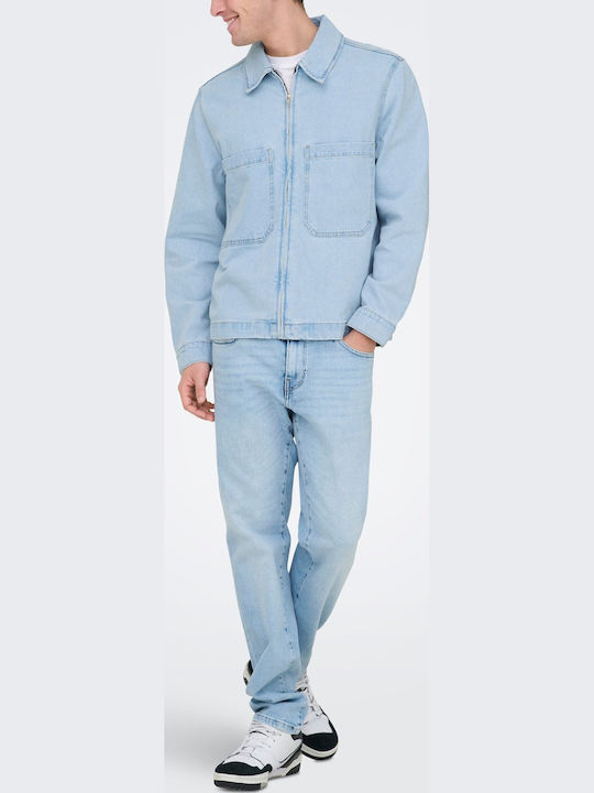 Τζιν Μπουφάν Light Blue Denim
