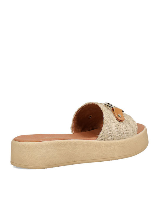 Sandale Casual Damă Flatforme Bej