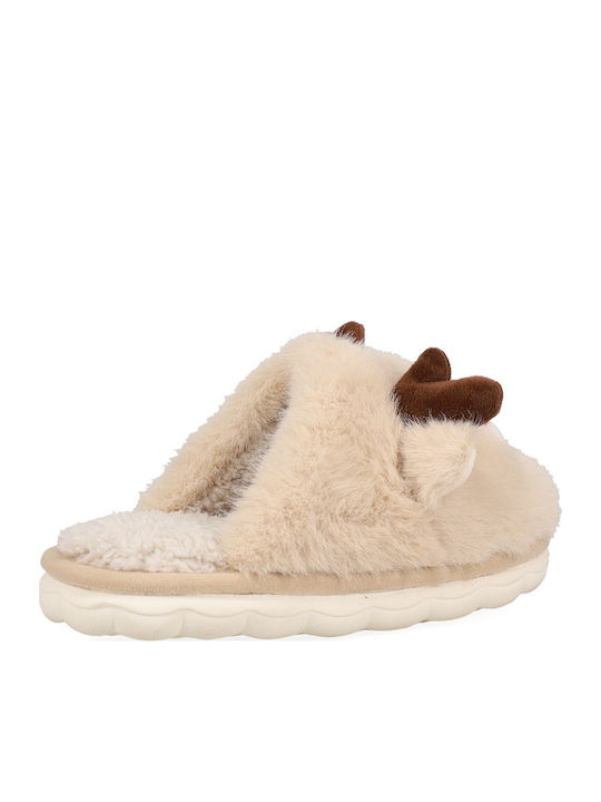 Winter Damen Hausschuhe Beige