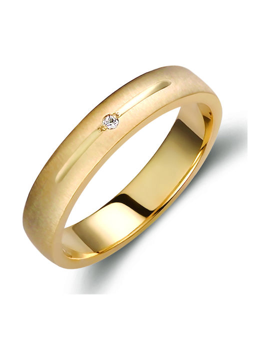 Valauro – Eheringe Handgefertigt 9k Dicke 4.00mm Zirkon
