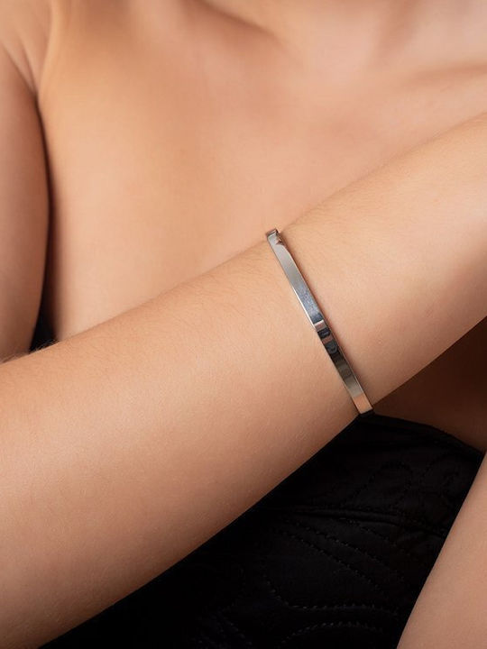 Oxzen Γυναικείο Βραχιόλι Χειροπέδα από Ατσάλι