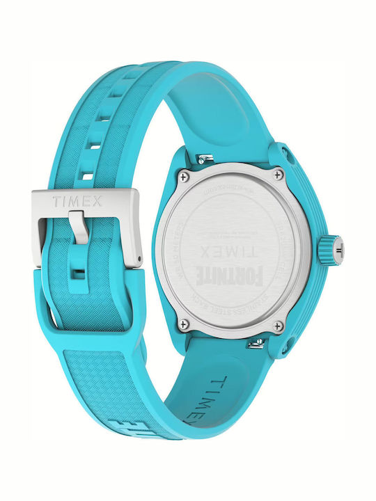 Timex Urban Pop X Fortnite Ανδρικό Ρολόι 40mm Μπαταρίας με Μπλε Καουτσούκ Λουράκι