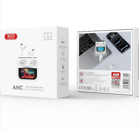 X48 In-Ear Bluetooth-Freisprecheinrichtung Kopfhörer mit Schweißresistenz und Ladeetui Weiß
