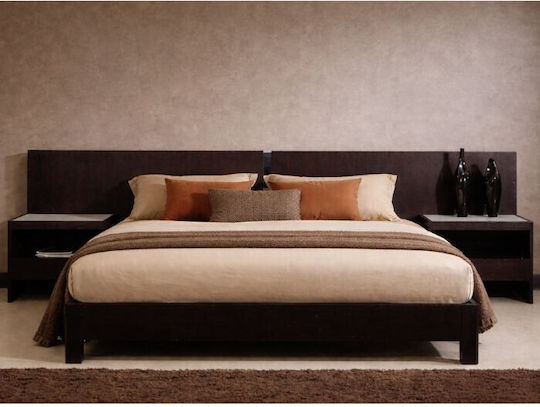 Natural Κρεβάτι King Size Ξύλινο A3006 για Στρώμα 180x200cm