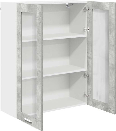 Cabinet Wall with Countertop Gray 80x31x100cm