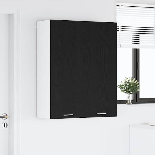 Cabinet Wall with Countertop Black 80x31x100cm