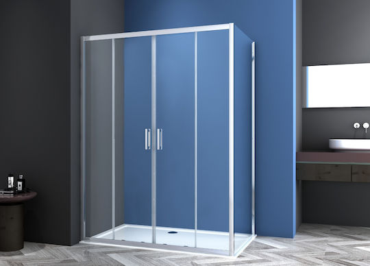 Piccadilly Cabinet Duș cu Glisare Ușă 165-170x195cm Sticlă transparentă Chrome