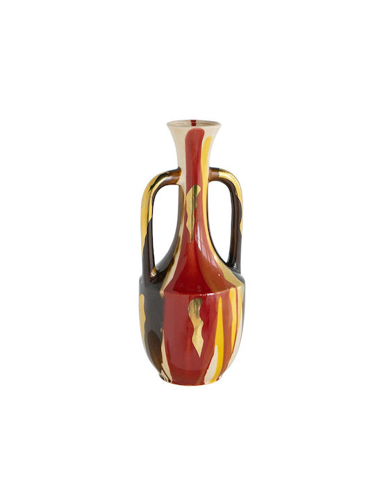 Artekko Ekko Dekorative Keramikvase Mehrfarbig 17,3x17,3x43 cm