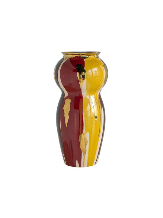 Artekko Ekko Dekorative Keramikvase Mehrfarbig 25,5x25,5x53 cm