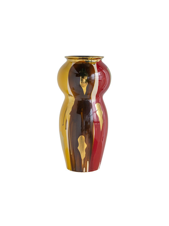 Artekko Ekko Dekorative Keramikvase Mehrfarbig 25,5x25,5x53 cm