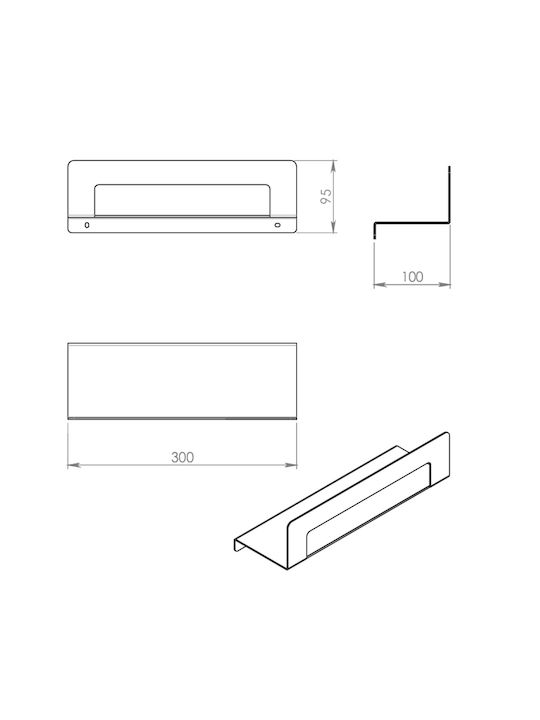Gedy Cleo Wall-Mounted Bathroom Shelf Unit Inox Silver