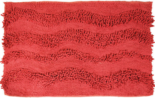 San Lorentzo Бански килим Памук Правоъгълена Waves 1404 RED Червено 45x70бр
