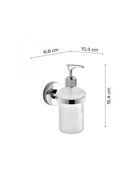 Piccadilly Επιτοίχιο Dispenser Γυάλινο Ασημί