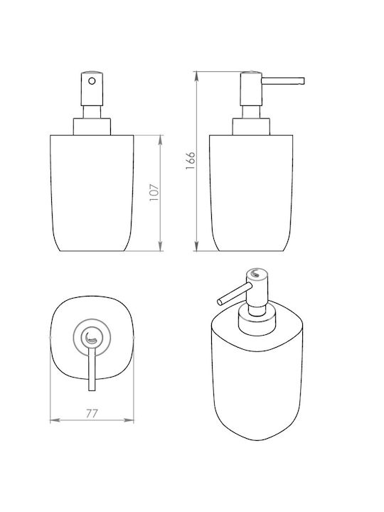 Gedy Ylenia Dispenser Plastic Pink