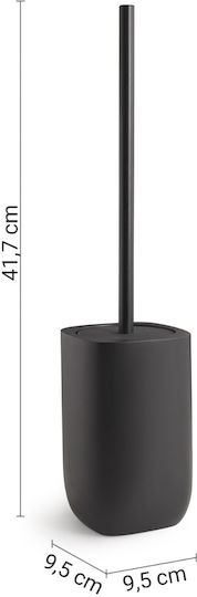 Gedy Ylenia Yl33 Metallic Toilet Brush Black