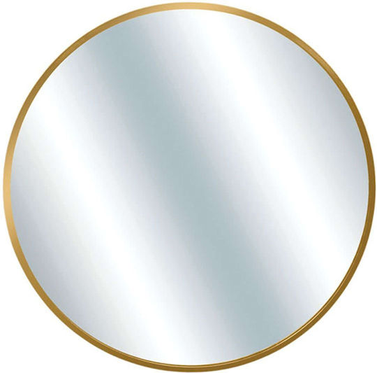 Marhome Oglindă De Perete Auriu Diametru 60cm