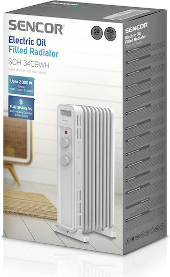 Sencor Oil Filled Radiator with 9 Fins 2000W