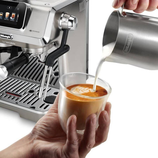 De'Longhi Automatic Espresso Machine Pressure 15bar with Grinder Silver EC9455.M