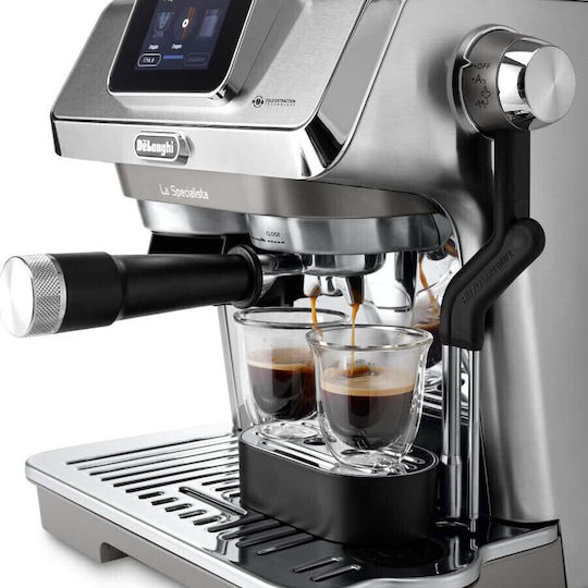 De'Longhi Automatic Espresso Machine Pressure 15bar with Grinder Silver EC9455.M