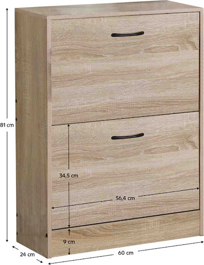 Holz Schuhorganisator 60x24x81cm 12339022